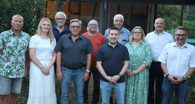 Der neu gew&auml;hlte Vorstand des CDU-Stadtverbandes Sulz mit (von links) Ralf Kreher, Andrea Dreher, Dr. Heinrich von Stromberg, Siegfried D&ouml;lker, Manfred Maier, Jens Kilsbach, Willy Harpain, Barbara Klaussner, Stefan Teufel sowie Tobias Bronner